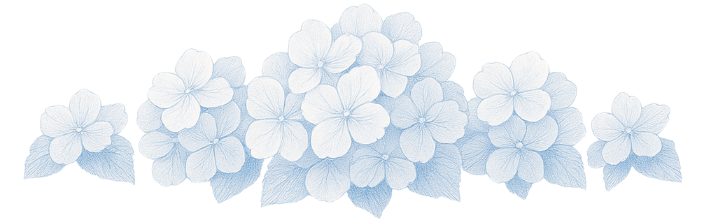 Blue floral divider